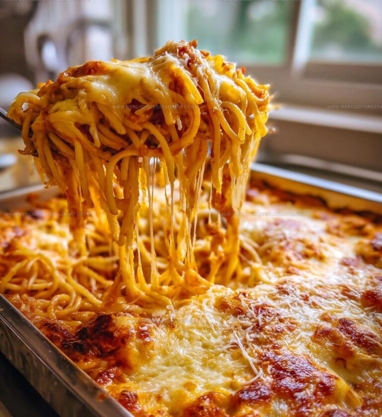 Creamy Oven Baked Cream Cheese Spaghetti Recipe