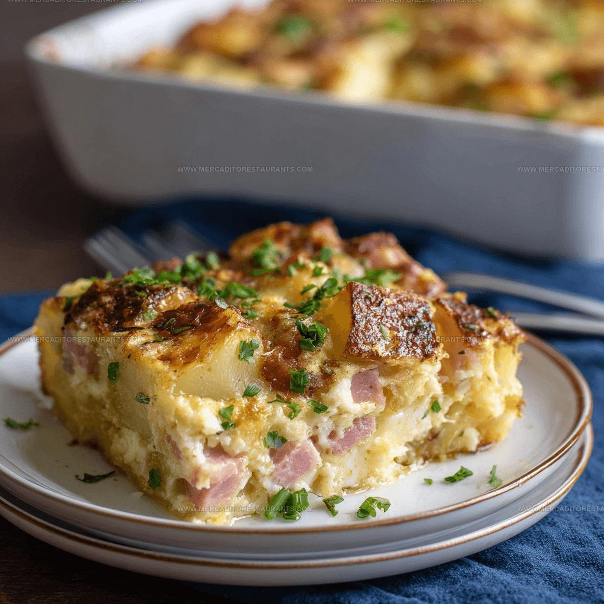 Cheesy Ham And Potato Breakfast Casserole Recipe