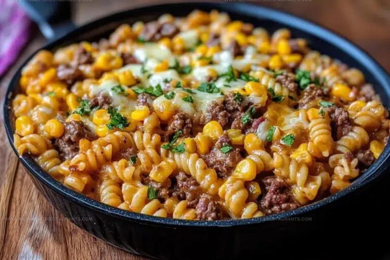 Cheddar Ranch Beef Rotini Bake Recipe
