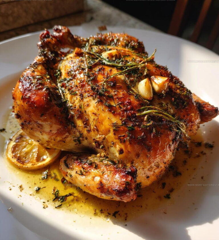 Rustic Garlic Herb Roasted Chicken Recipe