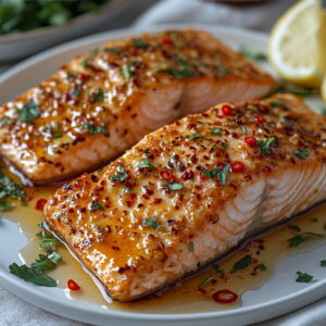 Baked Crunchy Hot Honey Salmon Recipe