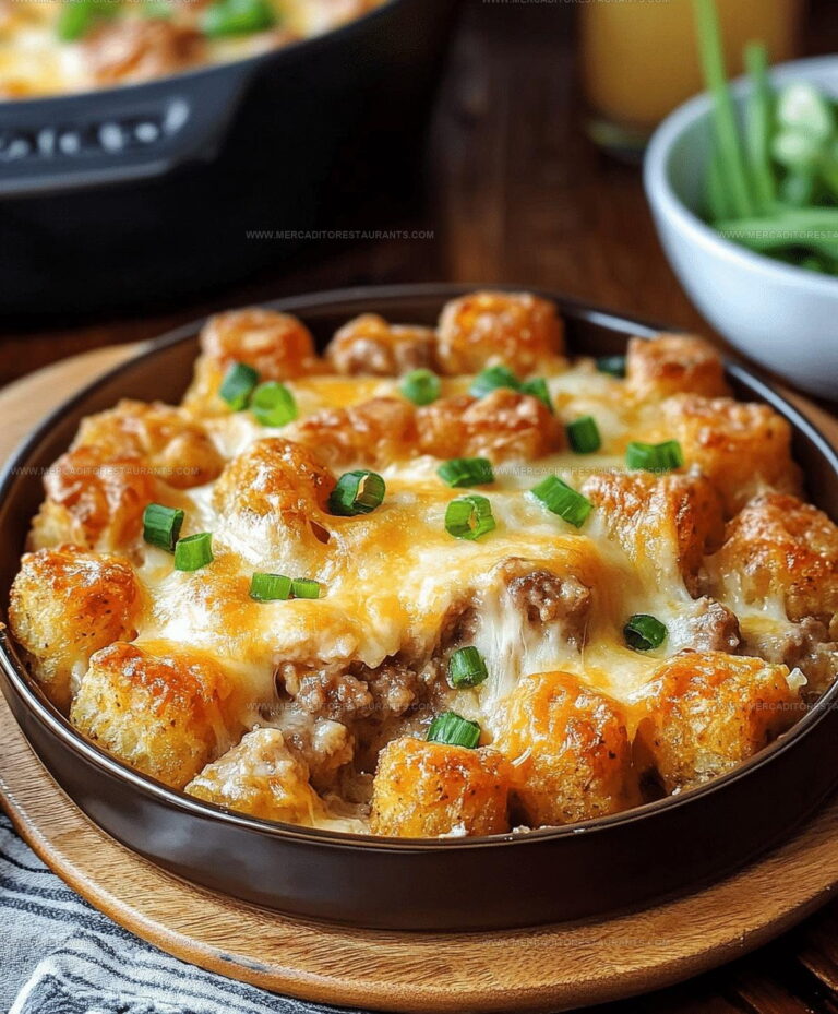 Sausage Gravy Tater Tot Casserole Recipe