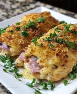 Creamy Baked Chicken Cordon Bleu Casserole Recipe