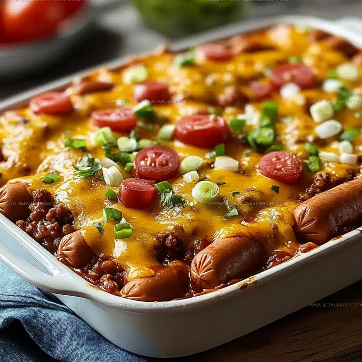 Loaded Chili Cheese Dog Casserole Recipe