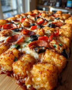 Tator Tot Pizza Bake Recipe