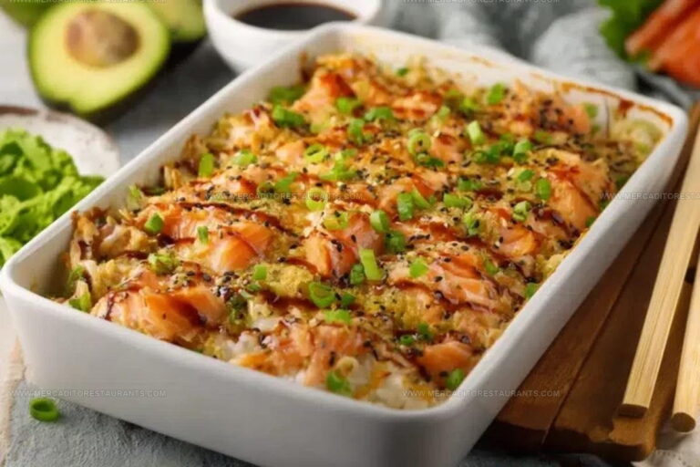 Viral Style Salmon Sushi Bake Recipe