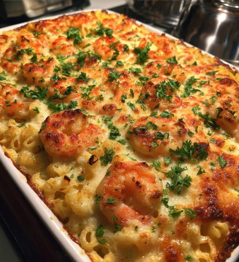 Garlic Butter Shrimp Scampi Pasta Bake Recipe