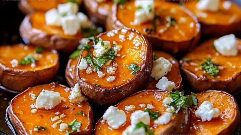 Sweet-Savory Honey Feta Sweet Potato Rounds Recipe