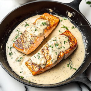 Herb Boursin Baked Salmon Recipe