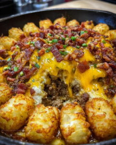 Cheeseburger Tots Bake Recipe