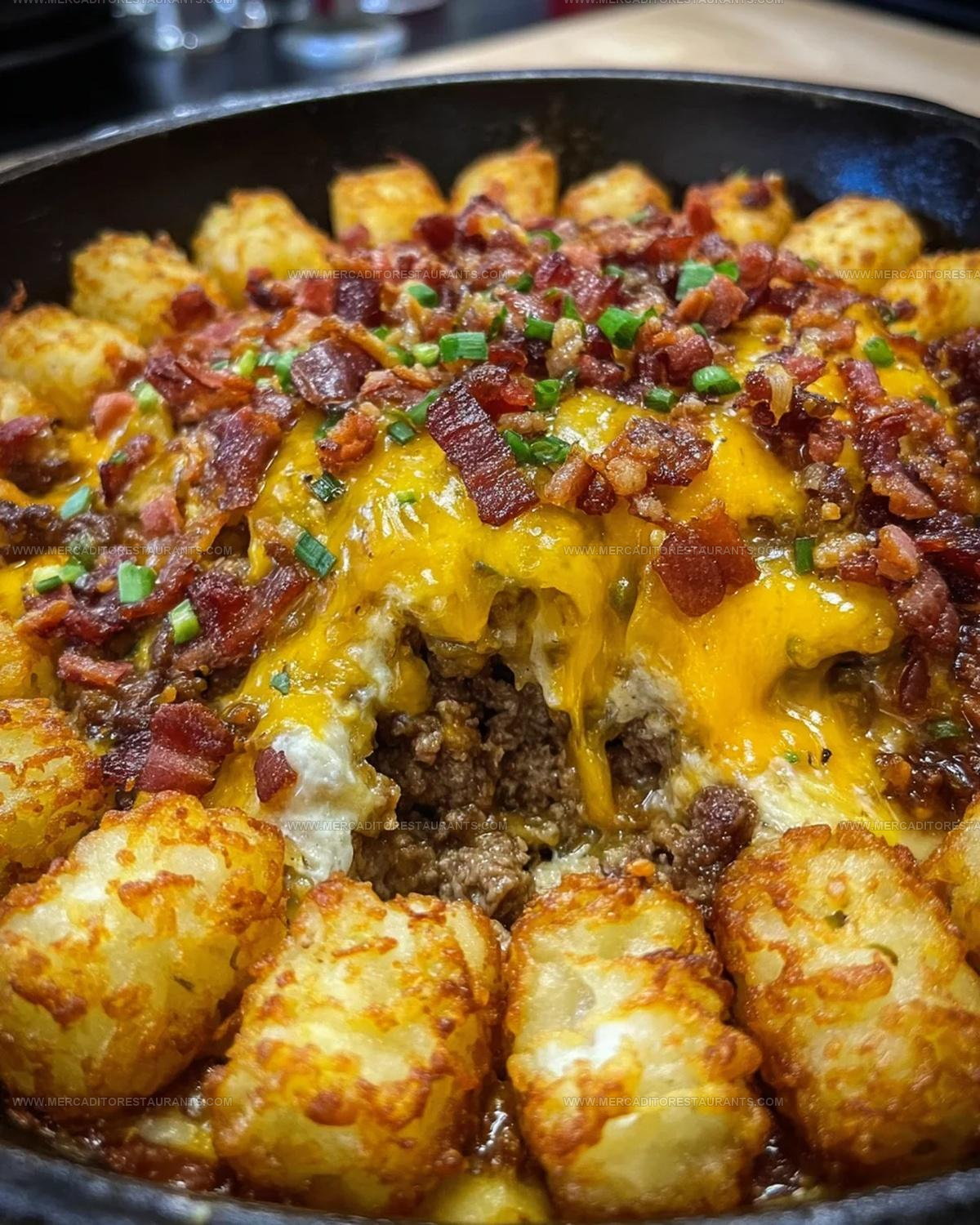 Cheeseburger Tots Bake Recipe
