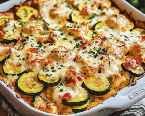 Mediterranean Zucchini Chicken Bake Recipe
