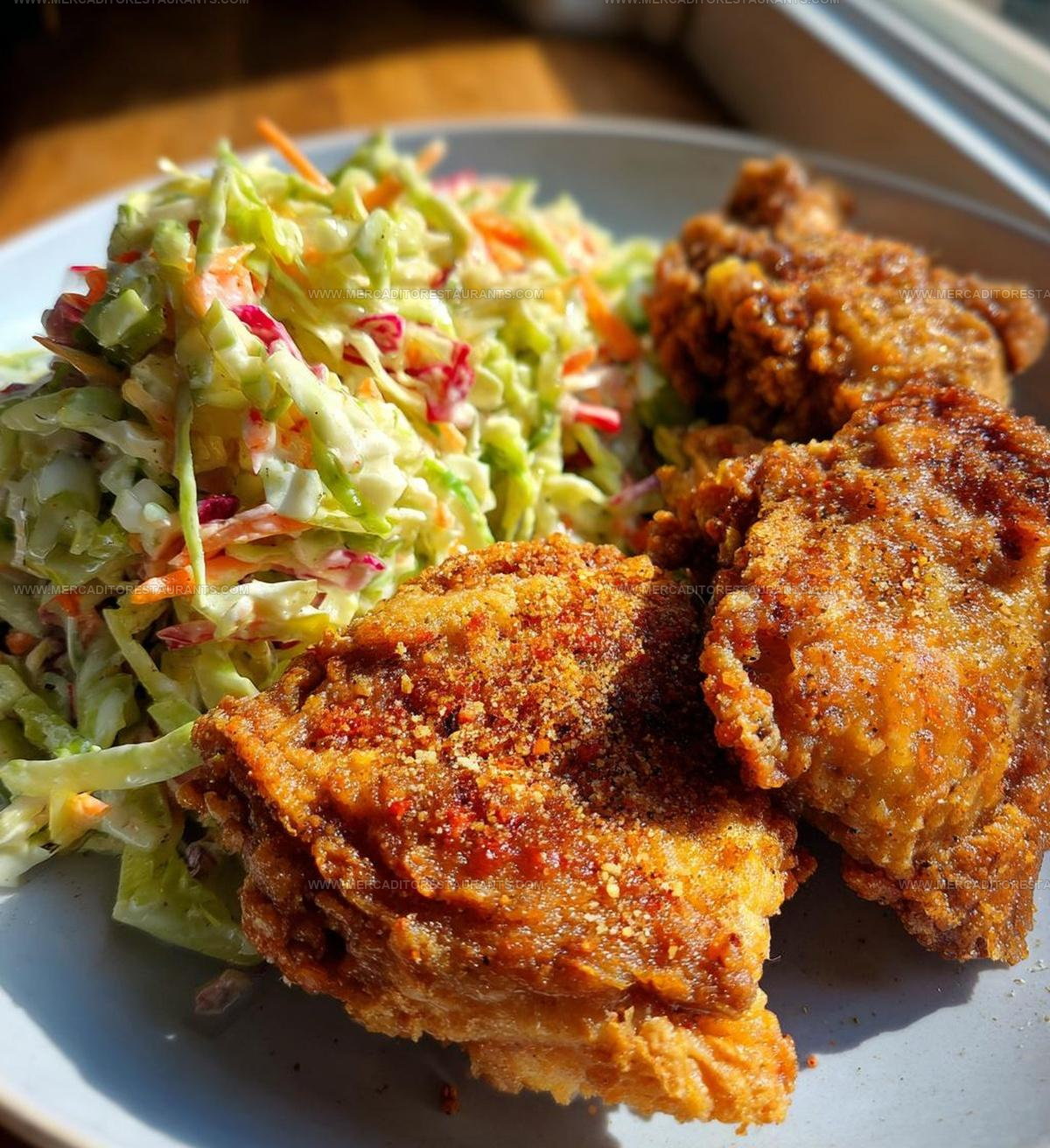Oven Fried Chicken With Homemade Coleslaw Recipe