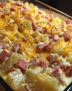 Cheesy Ham Potato Casserole Recipe