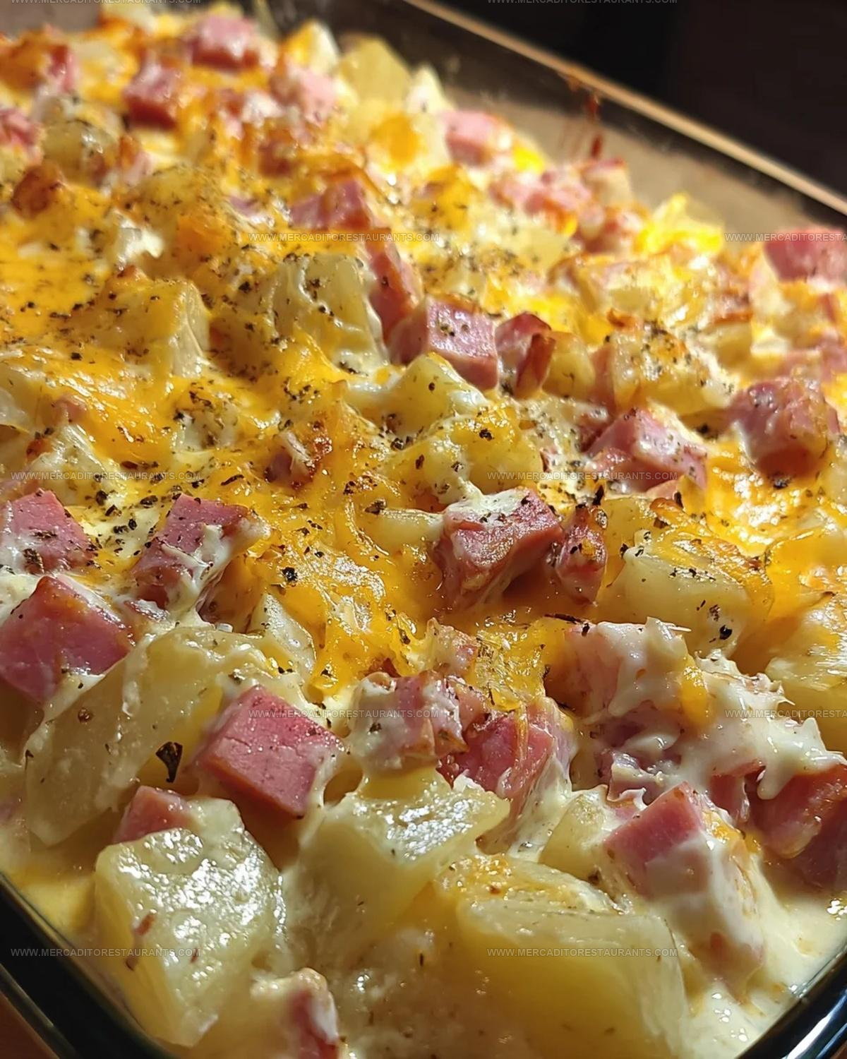Cheesy Ham Potato Casserole Recipe