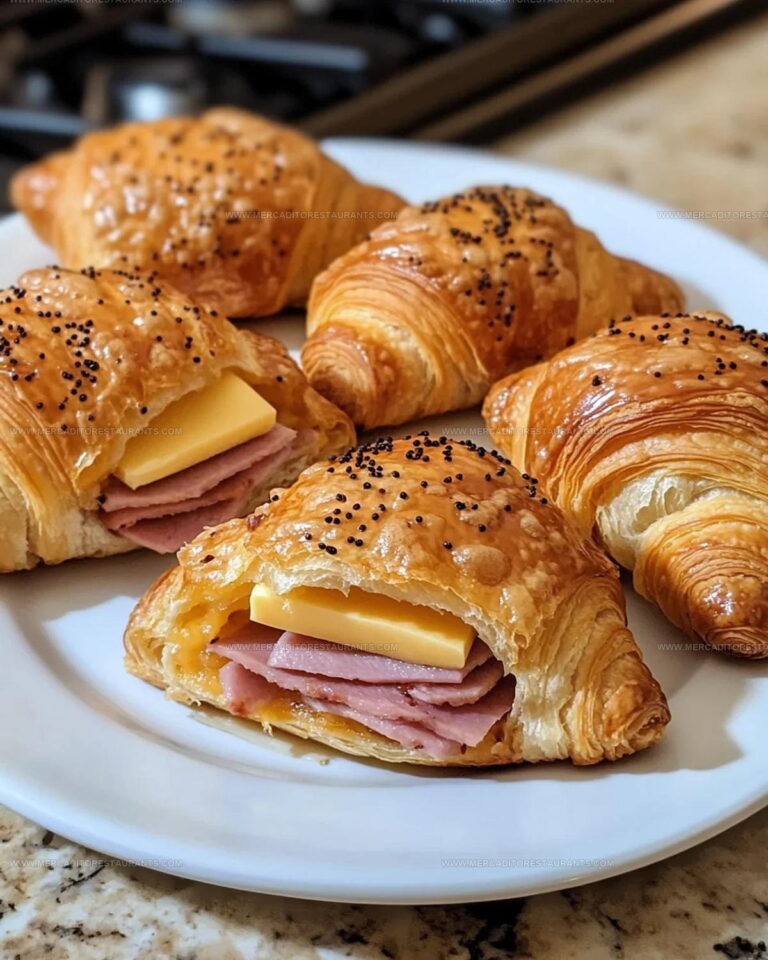 Party Ready Baked Ham Cheese Croissants Recipe
