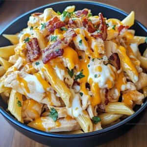 BBQ Bacon Ranch Chicken Pasta Bake Recipe