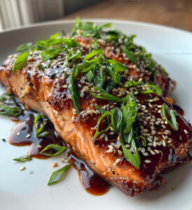 Sticky Glazed Baked Teriyaki Salmon Recipe