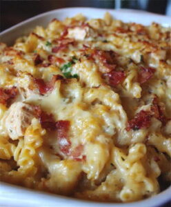 Cheesy Chicken Bacon Pasta Bake Recipe