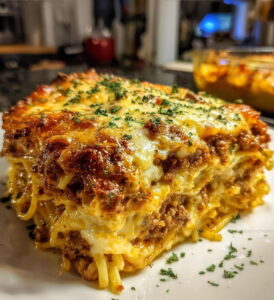 Family Style Baked Spaghetti Casserole Recipe