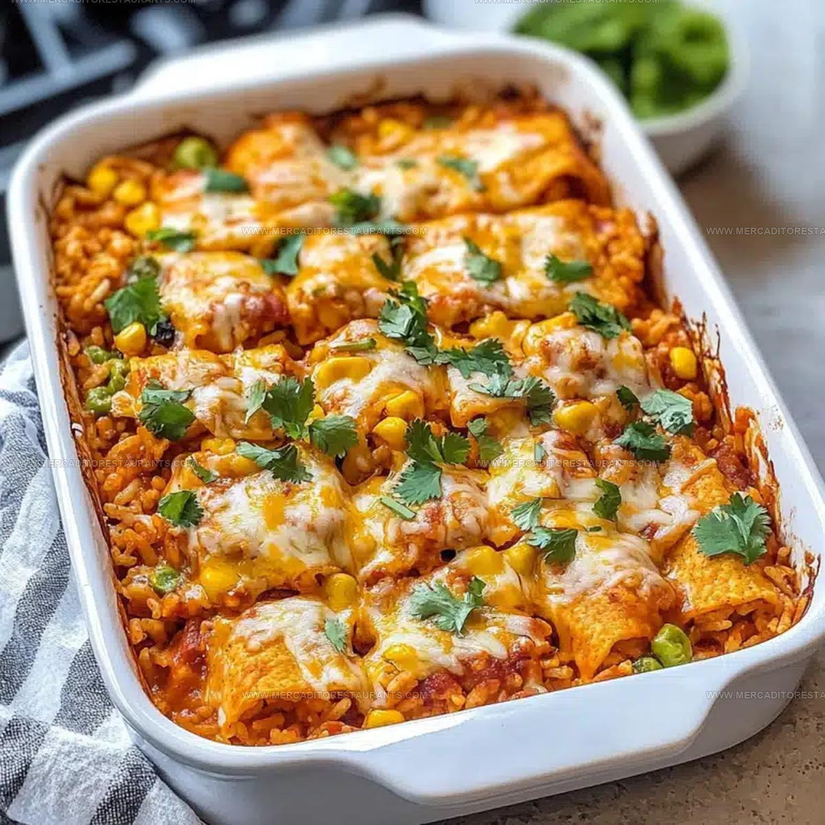 Family Favorite Chicken Enchilada Rice Casserole Recipe