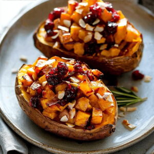 Fruit-Filled Cranberry Apple Sweet Potatoes Recipe