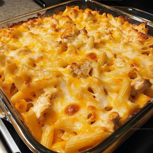 Buffalo Ranch Chicken Dip Pasta Bake Recipe