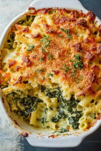 Spinach Cheese Pasta Bake Recipe