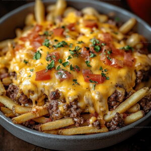 Loaded Cheeseburger French Fry Casserole Recipe