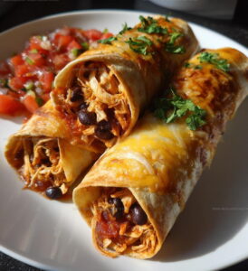 Crispy Oven Chicken Chimichangas Recipe