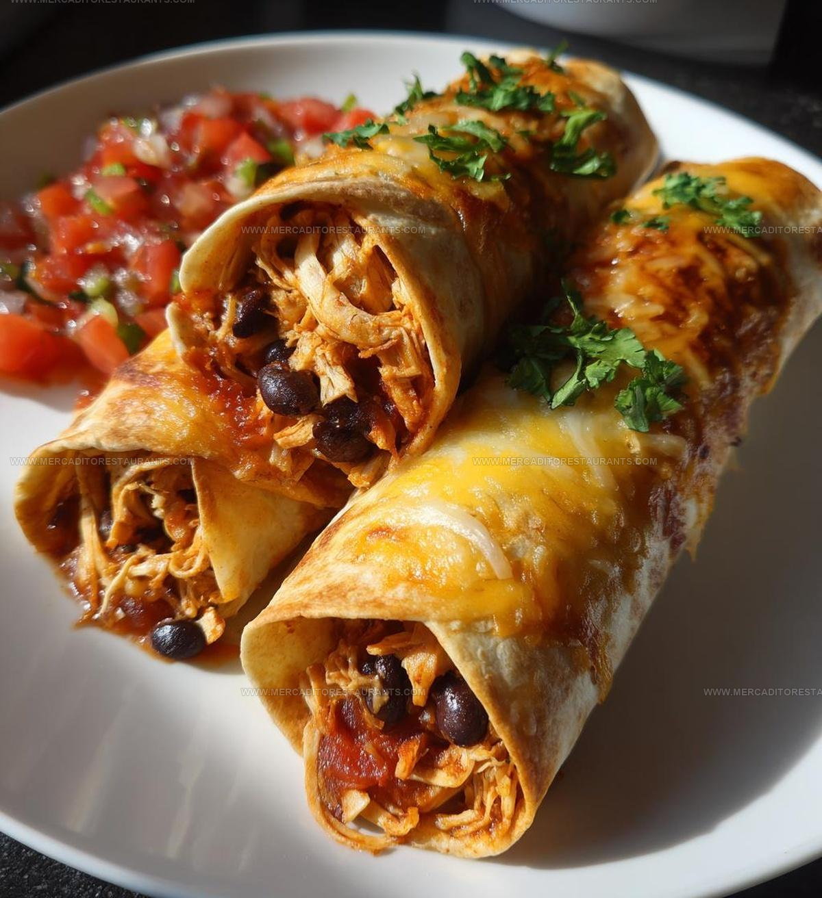 Crispy Oven Chicken Chimichangas Recipe