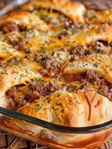 Crescent-Topped Italian Crescent Casserole Recipe