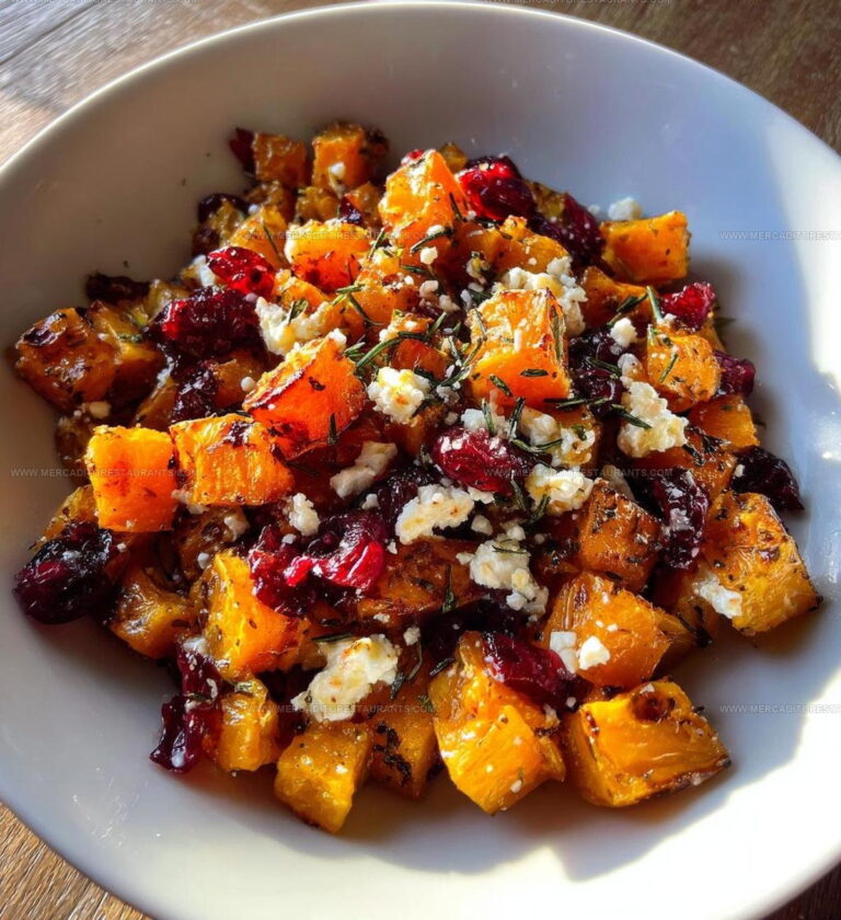 Holiday Ready Roasted Butternut Squash Cranberries Feta Recipe
