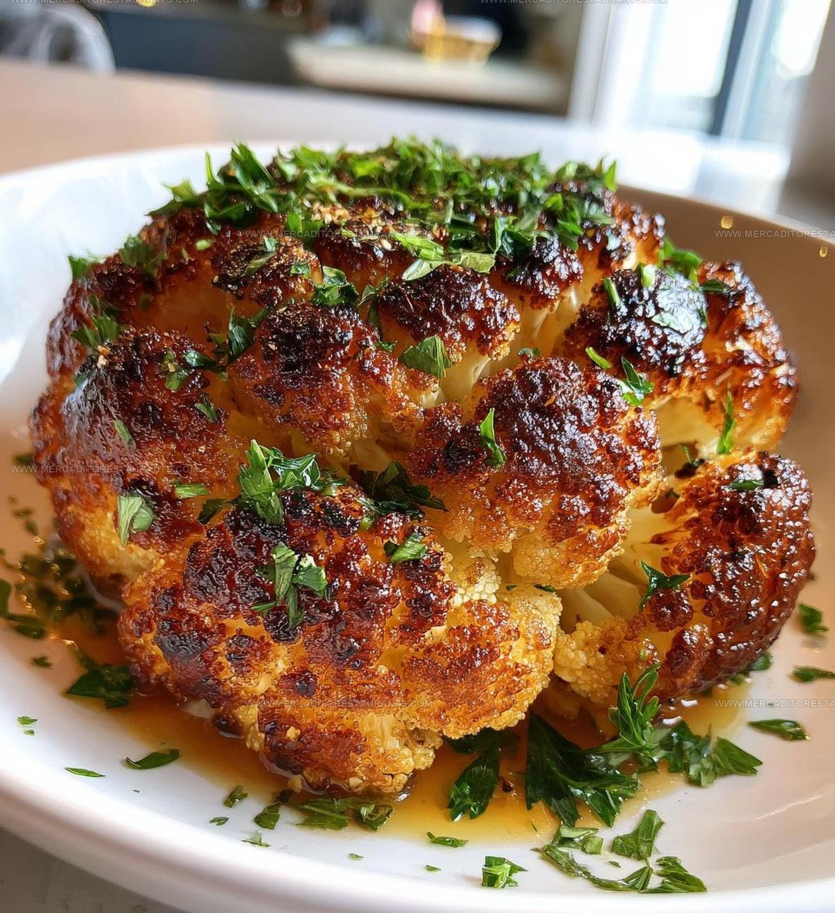 Whole Roasted Cauliflower With Butter Sauce Recipe