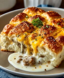 Weekend Brunch Biscuits Gravy Casserole Recipe