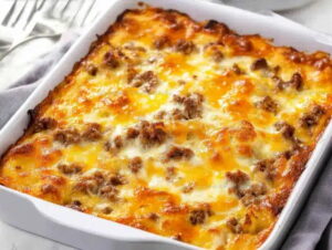 Sausage Packed Crescent Roll Breakfast Casserole Recipe