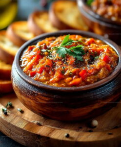 Roasted Eggplant Pepper Spread Recipe