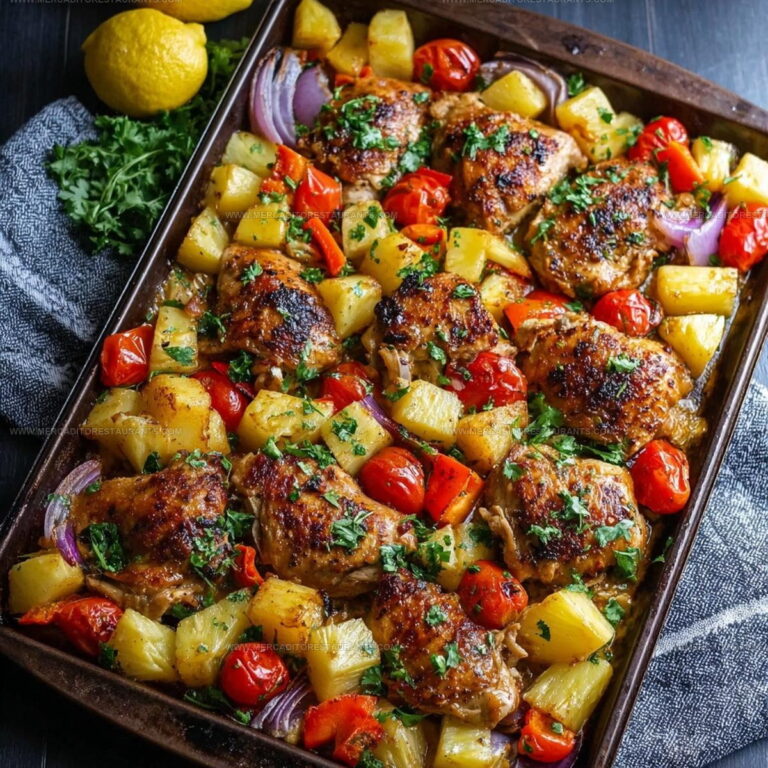 Tropical Pineapple Hawaiian Chicken Sheet Pan Recipe
