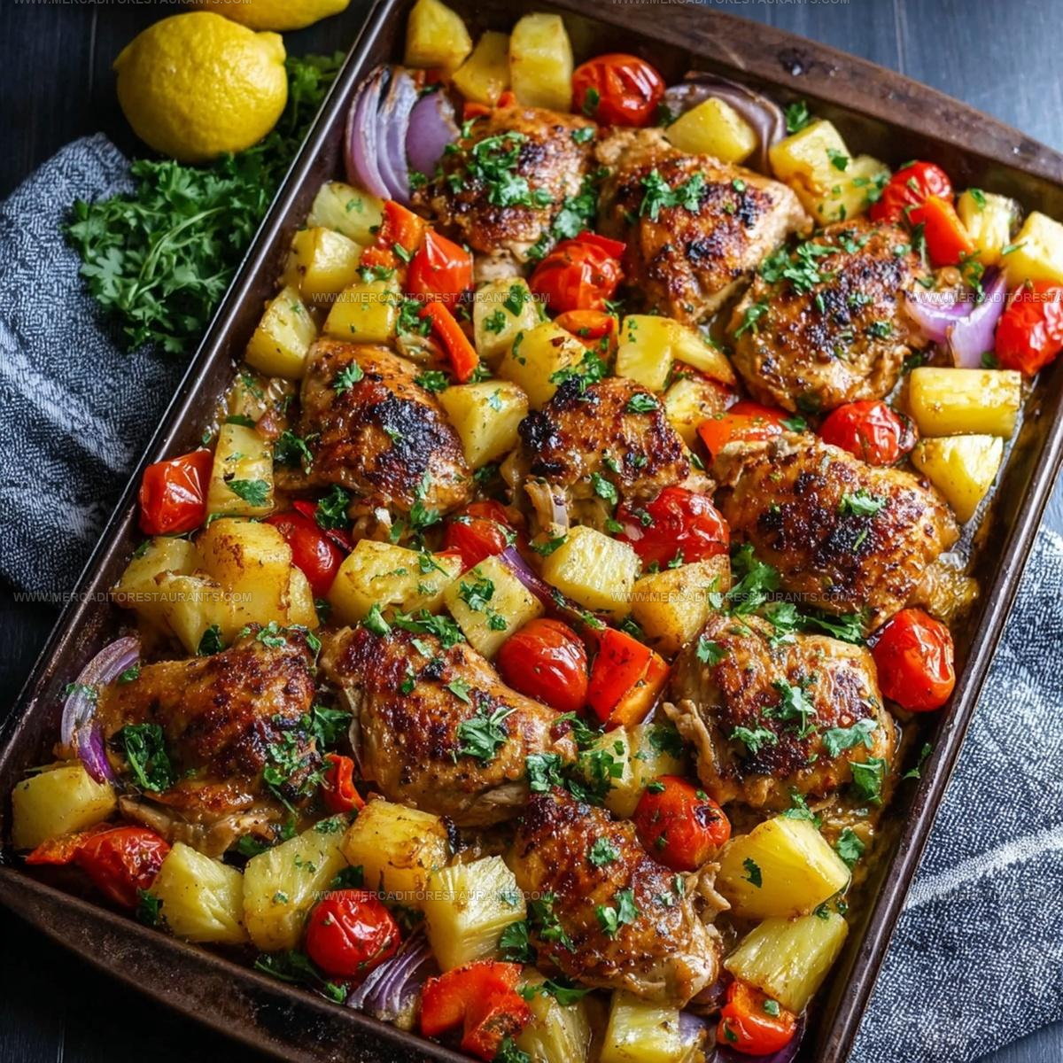 Tropical Pineapple Hawaiian Chicken Sheet Pan Recipe