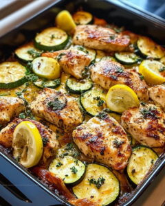 Lemon-Herb Chicken Zucchini Bake Recipe