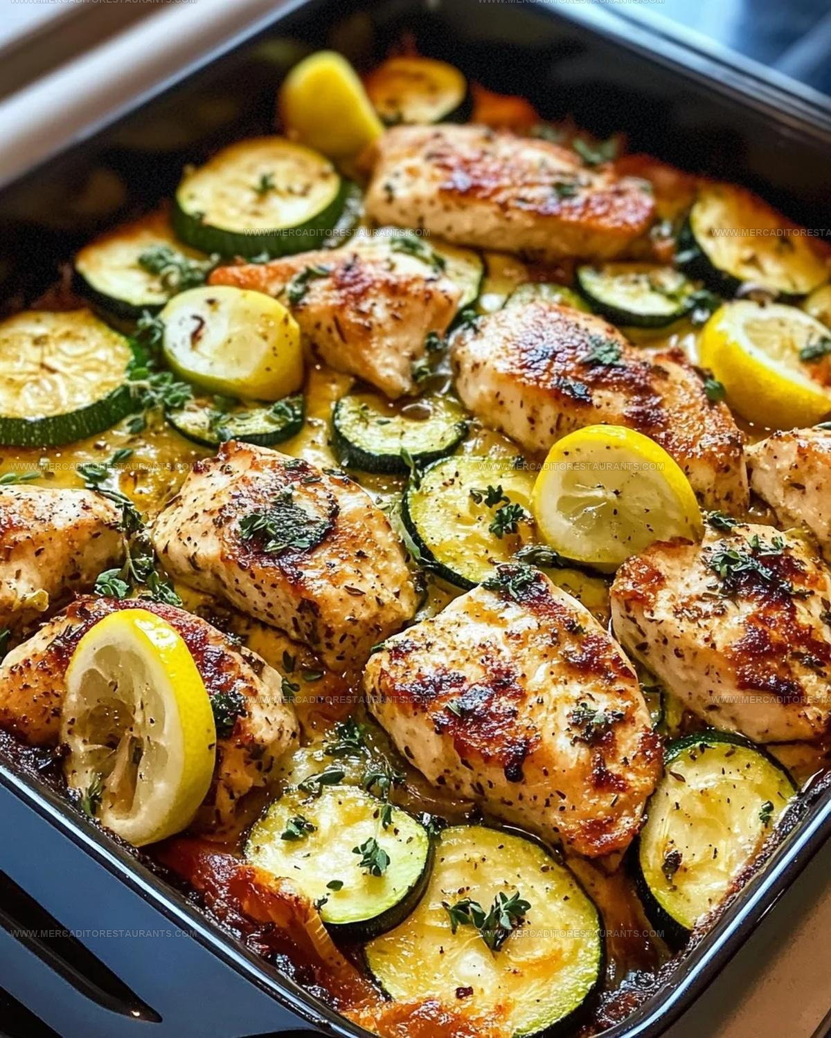 Lemon-Herb Chicken Zucchini Bake Recipe