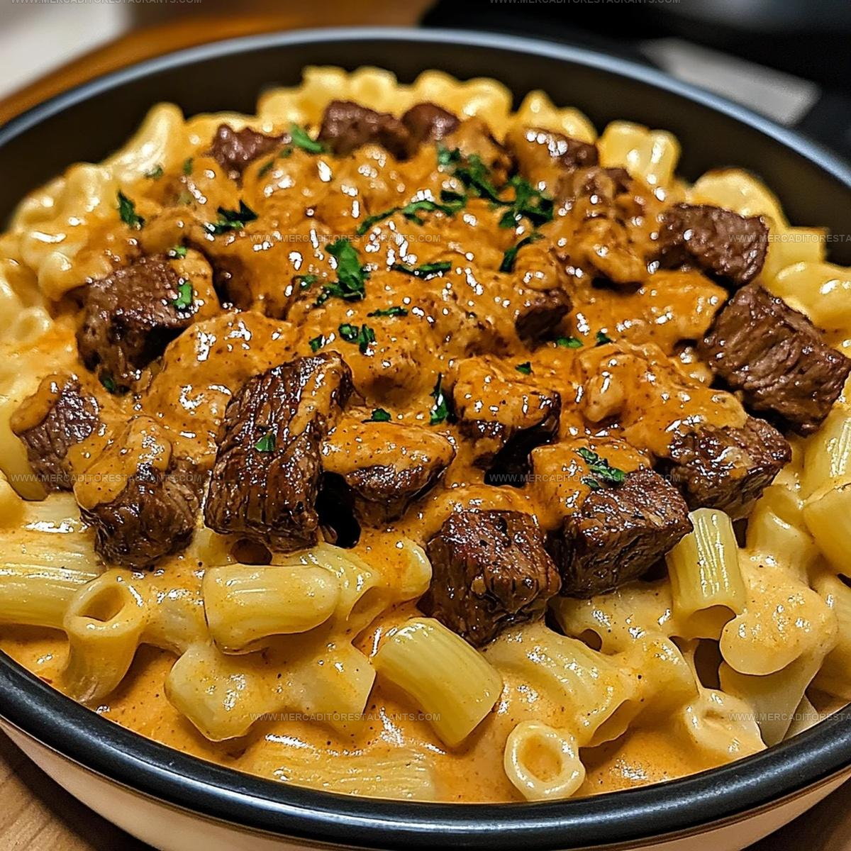 Sweet Heat Honey Buffalo Steak Pasta Bake Recipe