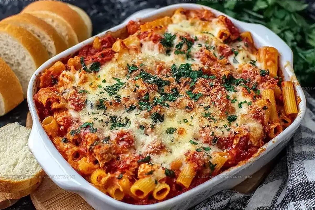 Dump And Bake Chicken Parmesan Casserole Recipe