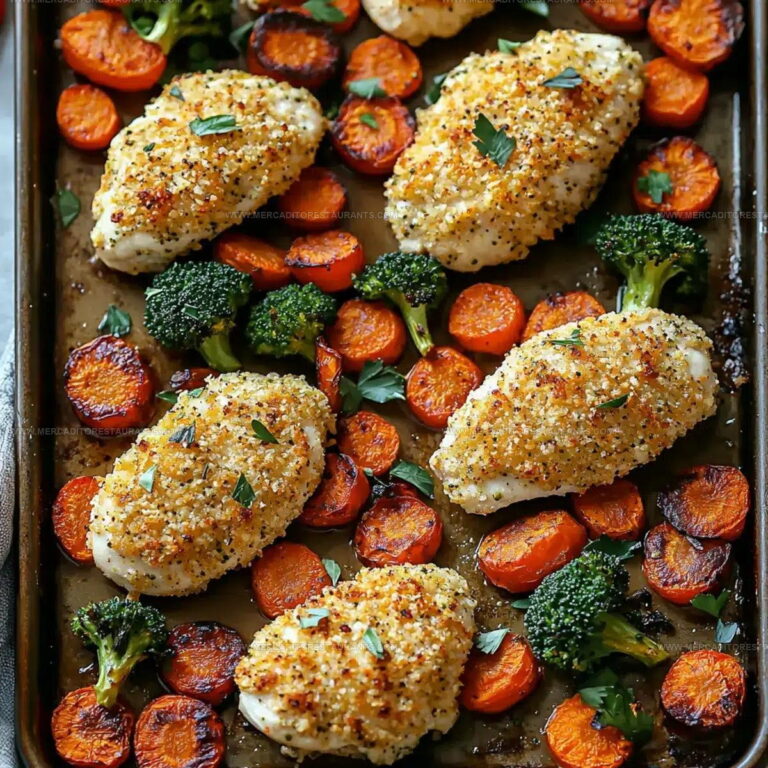 Crispy Parmesan Crusted Chicken Sheet Pan Recipe