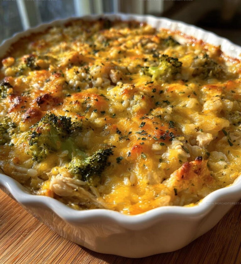 Easy Chicken Broccoli Rice Cheese Casserole Recipe