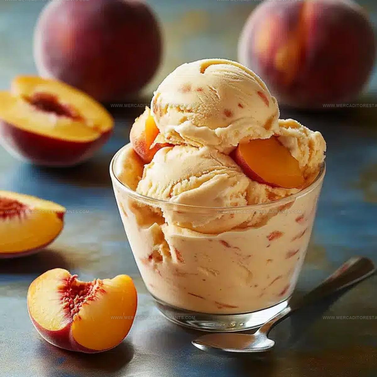 Honey Roasted Peach Frozen Yogurt Recipe