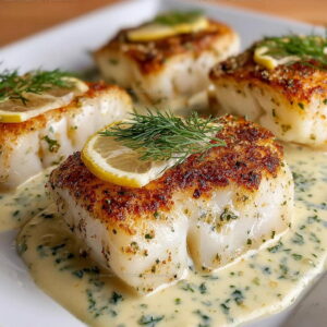 Creamy Lemon Dill Baked Cod Recipe