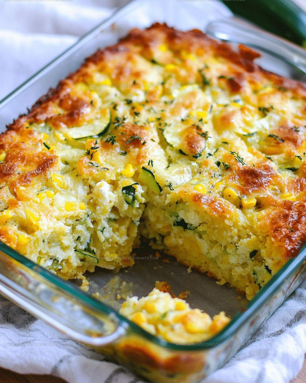 Garden-Fresh Zucchini Cornbread Casserole Recipe