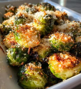 Garlic Parmesan Roasted Brussels Sprouts Recipe
