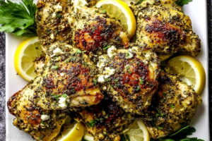Oven Baked Greek Chicken Thighs Recipe
